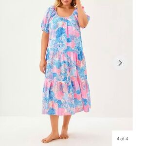 $100 Lilly Pulitzer Zemini Maxi Dress Cover-Up.XL in Multi Roar Of The Seas